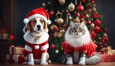 Как обезопасить кошек и собак от стресса в новогодние и рождественские  праздники | Кот из Бочки | Дзен
