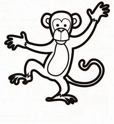 Рисунки обезьян для срисовки (46 фото)