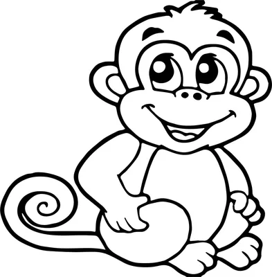 Рисунок обезьяны карандашом - 62 фото