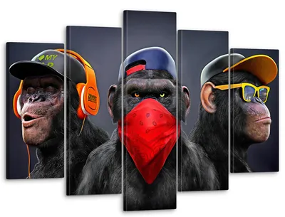 Картина на холсте \"Гамадрил, обезьяна, бабуин\" 120x90 см. с алюминиевым  подвесом, в тубусе - купить по низкой цене в интернет-магазине OZON  (553844383)