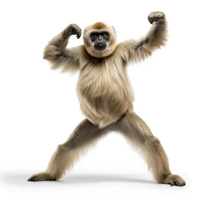 обезьяна gibbon стоковое фото. изображение насчитывающей наблюдательно -  10406556