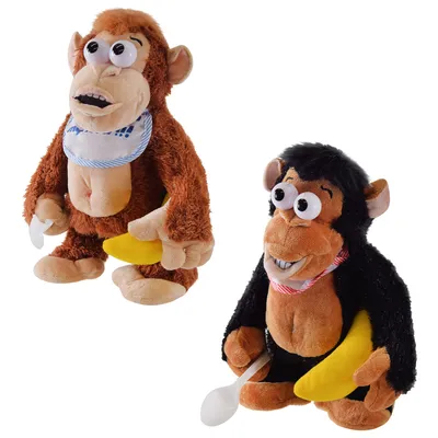 обезьяна с открытым ртом ест банан и грушу, картинка обезьяна ест банан,  обезьяна, банан фон картинки и Фото для бесплатной загрузки