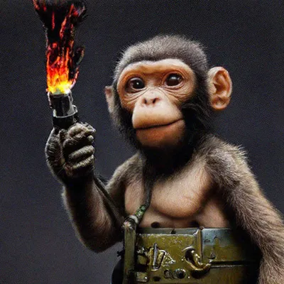 мультяшная обезьяна с гранатом на белом фоне изолирована PNG , Опасность,  взрывчатое вещество, изолирован PNG картинки и пнг рисунок для бесплатной  загрузки