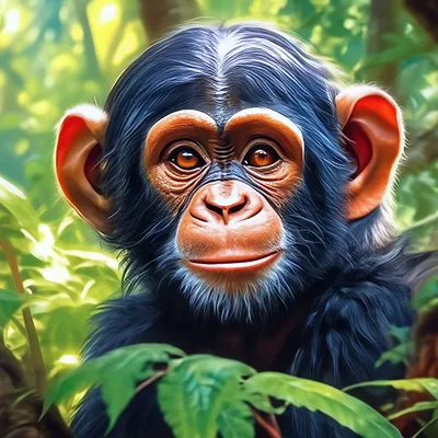 Обезьяны - обезьяна шимпанзе Стоковое Изображение - изображение  насчитывающей буш, мать: 58254291