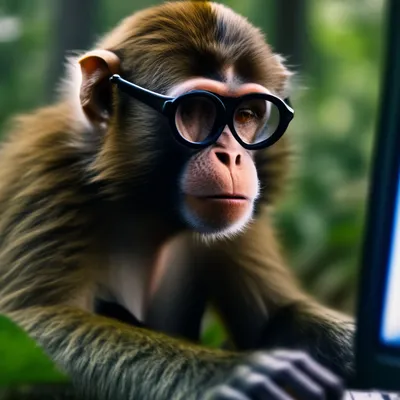 Теорема о бесконечных обезьянах утверждает, что абстрактная обезьяна,  ударяя случайным образом по к / it-юмор :: geek (Прикольные гаджеты.  Научный, инженерный и айтишный юмор) / смешные картинки и другие приколы:  комиксы, гиф