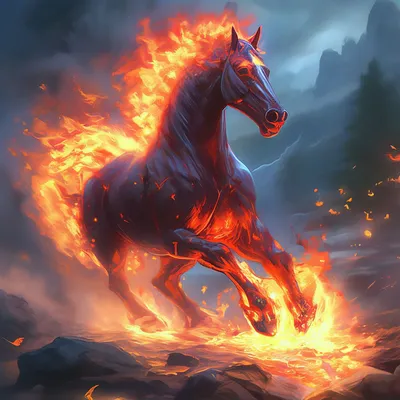 Огненная лошадь» — создано в Шедевруме