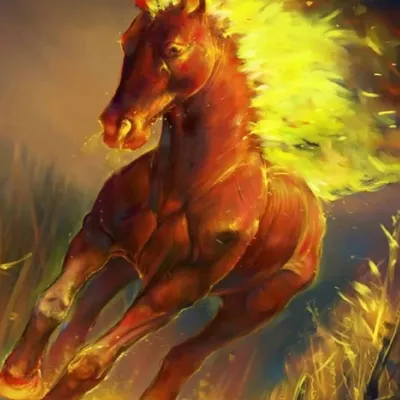 Картина по номерам \"Огненная лошадь\" KpN-01-07 Danko Toys купить - отзывы,  цена, бонусы в магазине товаров для творчества и игрушек МаМаЗин