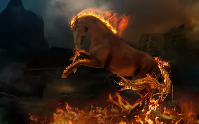 Огненная лошадь картинки - 64 фото