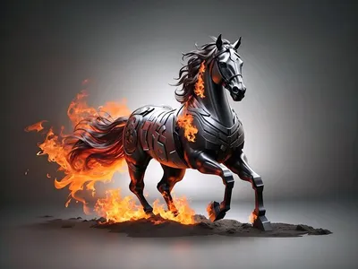 Огненная лошадь - обои для рабочего стола, картинки, фото