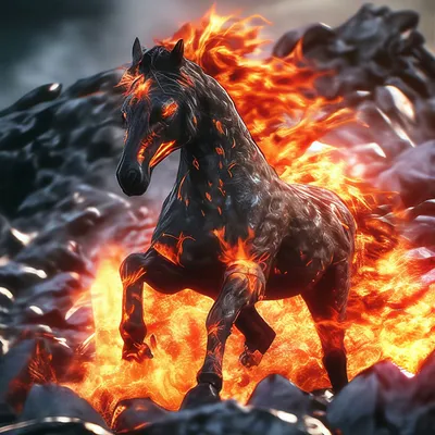Пиро лошадь,огненная лошадь,конь …» — создано в Шедевруме