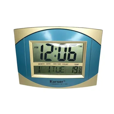 Настольные/Настенные электронные часы, календарь, будильник, термометр 2  Батарейки в комплекте (ЧасыKS8801)