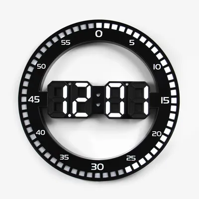 Часы электронные настенные, настольные: будильник, термометр, календарь,  d-30 см No brand 01622509: купить за 3060 руб в интернет магазине с  бесплатной доставкой