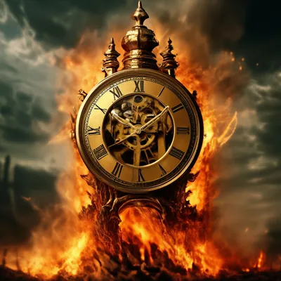 Огненные часы скелетон» — создано в Шедевруме