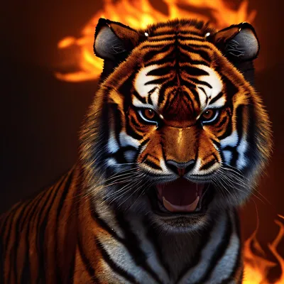 Картина “Огненный тигр – 2” | PrintStorm