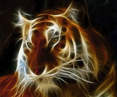 Схема вышивки «Огненный тигр» (№769470) - Вышивка крестом