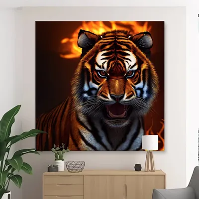 Купить трафарет Огненный тигр