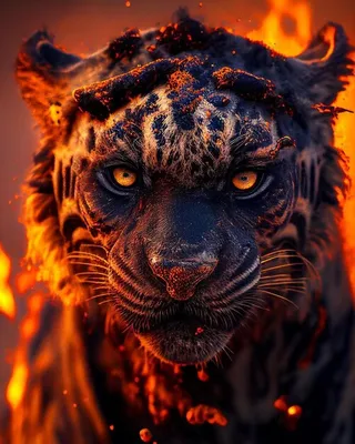 Фотообои Огненный тигр», (арт. 9904) - купить в интернет-магазине Chameleon