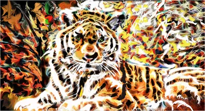 Огненный тигр в своей величии: фото, передающее его неповторимый характер | Огненный  тигр Фото №520866 скачать