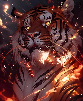 Картина на холсте с подрамником ХитАрт Огненный тигр 60x32 см - купить в  Москве, цены на Мегамаркет