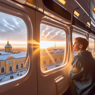 глядя в окно поезда чтобы увидеть закат, ностальгический рассвет из окна  поезда, Hd фотография фото, завод фон картинки и Фото для бесплатной  загрузки