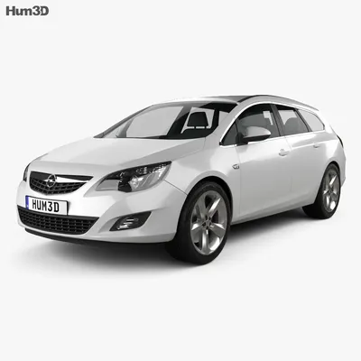 Opel Astra J Tourer 2011 3D model - Download Vehicles on 3DModels.org