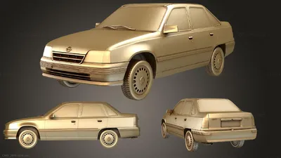 Vehicles - Opel Kadett E Sedan 1991, CARS_2891. 3D stl model for CNC