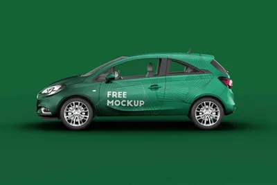 Free Opel Corsa Hatchback Car Mockup (PSD)