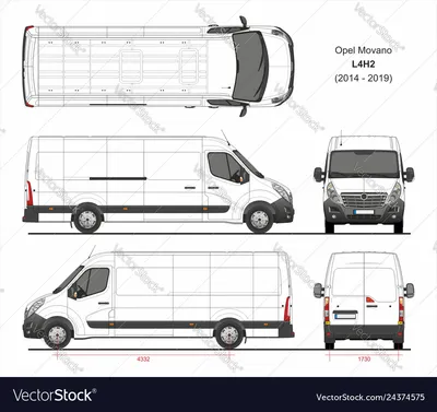 Opel Movano Passenger Van L2H2 2014-2019 Editorial Stock Photo -  Illustration of white, template: 142776408