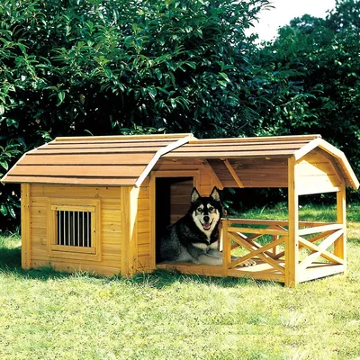 Теплая будка для собаки с тамбуром \"Усадьба\" - купить зимнюю будку