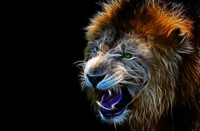 ArtStation - Lion face Оскал льва