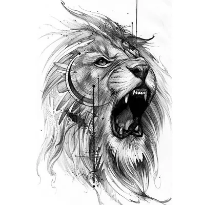 Создать мем \"разъярённый лев, оскал льва тату, грозный оскал льва\" -  Картинки - Meme-arsenal.com