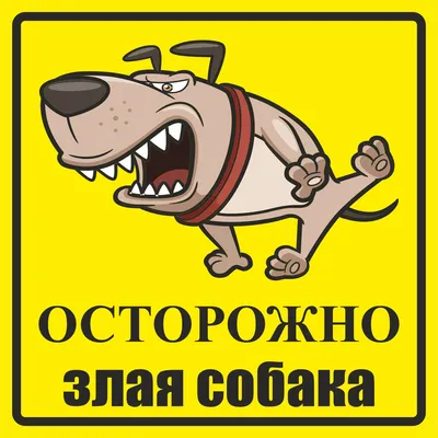 Наклейка «Осторожно злая собака» 100х100 мм полиэстер по цене 50 ₽/шт.  купить в Москве в интернет-магазине Леруа Мерлен
