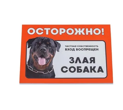 Купить Табличка \"Осторожно, злая собака\" цвет в ассортименте, овчарка в  интернет магазине Металлпрогресс