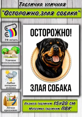Купить Осторожно злая собака на сайте Деревяшкин, город Уфа, с доставкой по  России