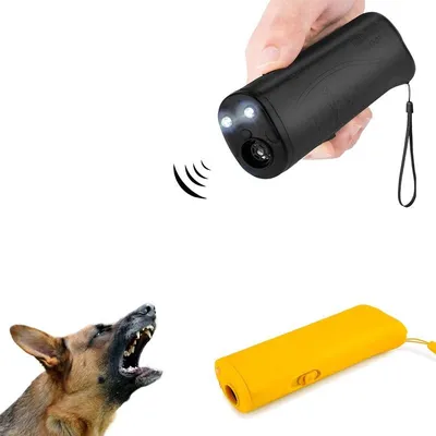 Купить 3 в 1 et отпугиватель собак, устройство против лая, ультразвуковой отпугиватель  собак, контроль лая, обучающие материалы со светодиодным фонариком | Joom