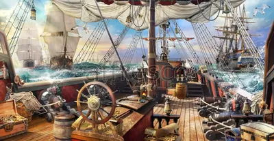 Палуба пиратского корабля, арт. 6418