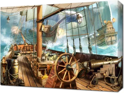 Палуба пиратского корабля иллюстрация штока. иллюстрации насчитывающей  палуба - 53533583