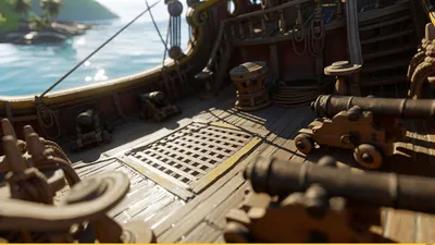 Палуба пиратского корабля стоковое фото. изображение насчитывающей карибско  - 47855752
