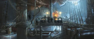 Картина на холсте Палуба пиратского корабля: - Арт. 210616 | Купить в  интернет-магазине - Уютная стена