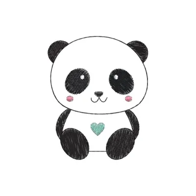 Легкие картинки для срисовки начинающим (50 рисунков) | Panda drawing, Cute  panda drawing, Panda sketch