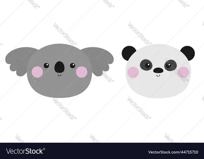 Kids Background with Panda and Koala Stock Vector - Illustration of hand,  nursery: 146902297