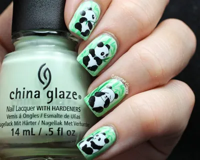 Маникюр на короткие ногти панда (ФОТО) - trendymode.ru