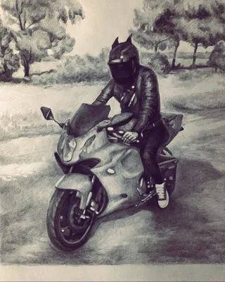 Ослепительная скорость: эпичное фото парня на мотоцикле в шлеме