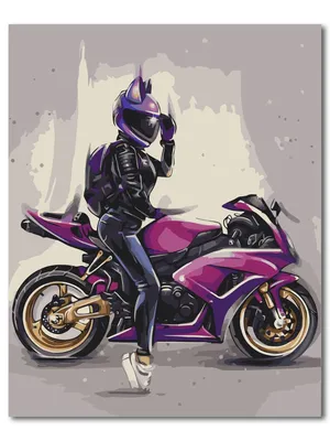 GIF фото парня на мотоцикле в шлеме