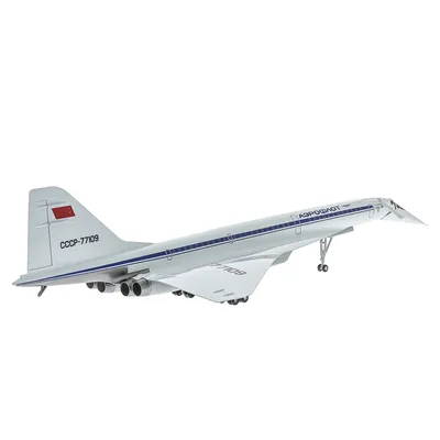 Модель турбовинтового дальнемагистрального пассажирского самолета Ту-114,  авиакомпании Аэрофлот СССР, масштаб 1:144, длина модели 37 см.