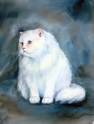 Скульптура для интерьера, фигурка персидский кот сидящий (белый), высота  5,5 см. Астраханский фарфор. Сциталис. Фарфор. — купить в ин… | Персидские,  Скульптура, Кот
