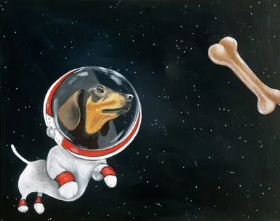 Белка и Стрелка: первые собаки-космонавты» — создано в Шедевруме