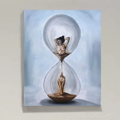 Песочные часы с кукушкой, гжель» — создано в Шедевруме