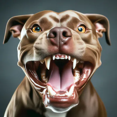 Очень злая собака питбуль шоколадного…» — создано в Шедевруме