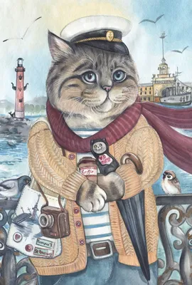Питерские коты Елены Романовой | Изображение животного, Кошачьи картины,  Кошачьи